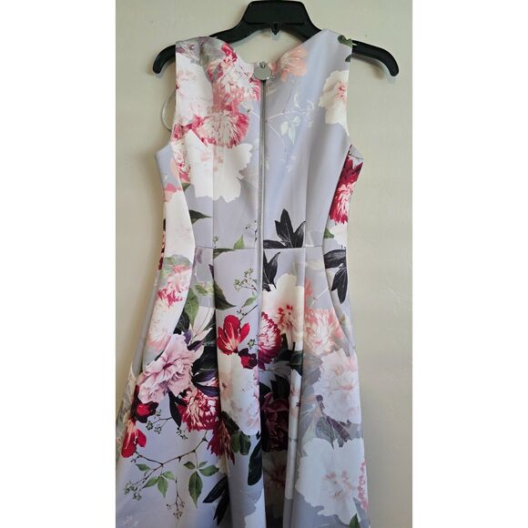 Calvin Klein Floral Fit & Flare Midi Sleeveless Dress Size 6 - Picture 5 of 8